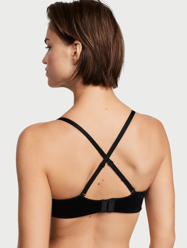 DUMMY - Brasier Victoria Secret strapples  liso con forro ligero negro 38DD